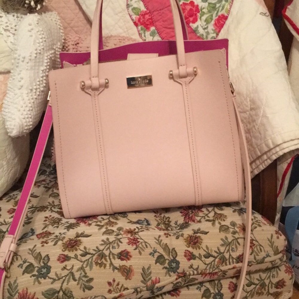 Blush pink Kate Spade shoulder/hand purse