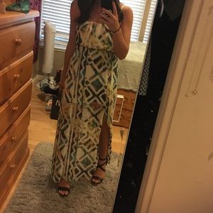 [charlotte russe] tribal print maxi dress
