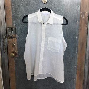 Everlane Sleeveless Linen Blouse