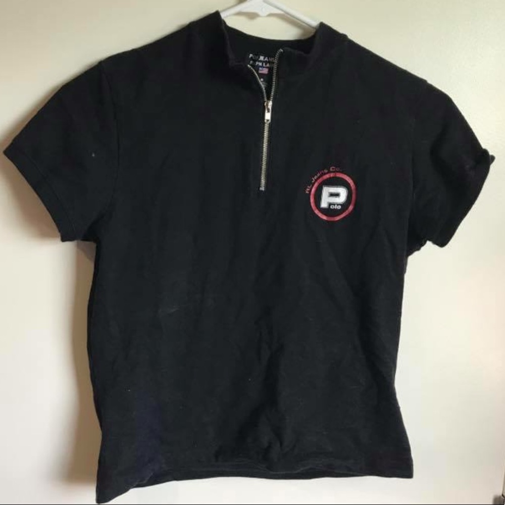 Vintage polo crop top