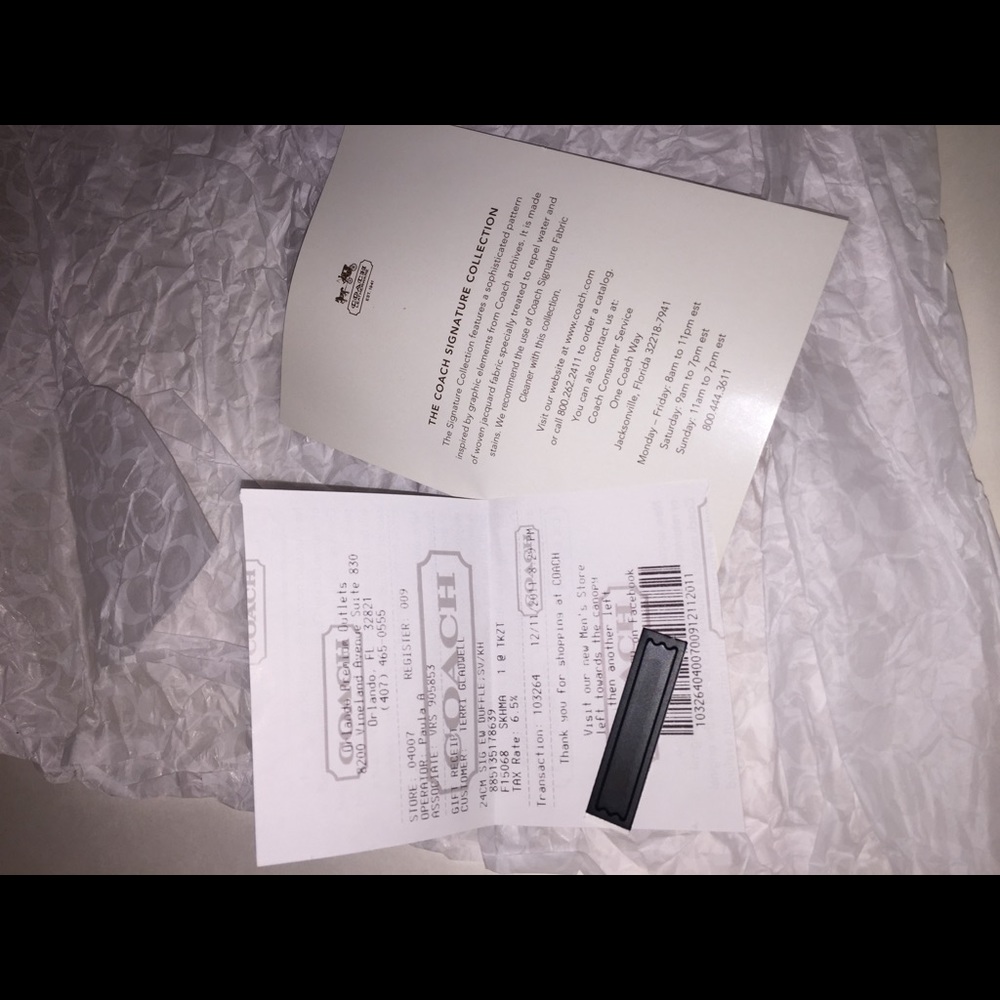 💕Authentic Coach purse with tags and receipt 💕 - Picture 6 of 8