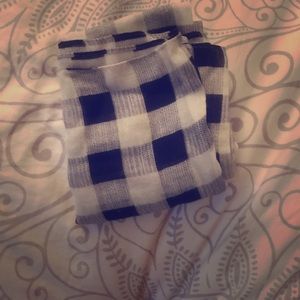 Navy and White JCrew Large Scarf