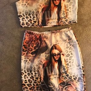 Crop top & skirt