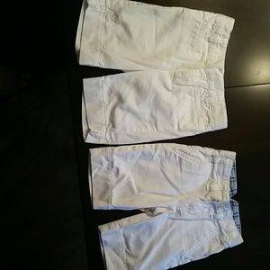 2 pairs of white Ralph Lauren toddler shorts