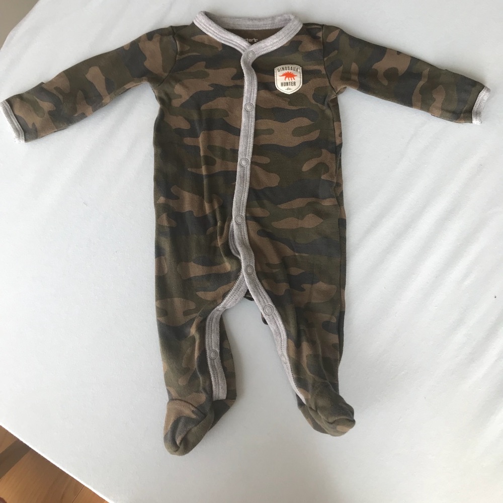 Carters dinosaur camouflage camo pajamas