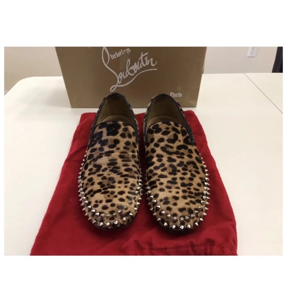 Christian louboutin men's size 43 cheetah print - Picture 1 of 5