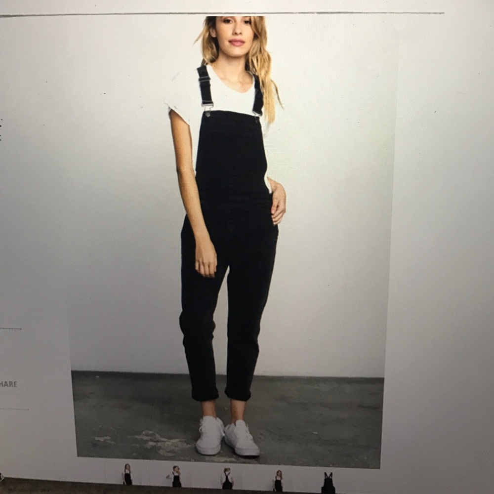 STILL FOR SALE || black rvca overalls