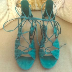 Nine West Turquoise Heeled Sandals