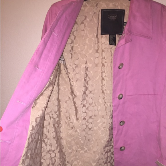 ✨COACH pink Jacket long ✨ - Picture 3 of 8