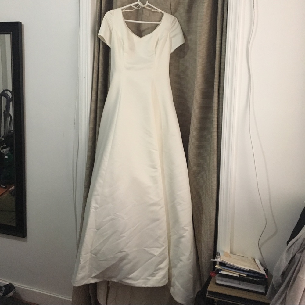 Satin dry cleaned Wedding gown