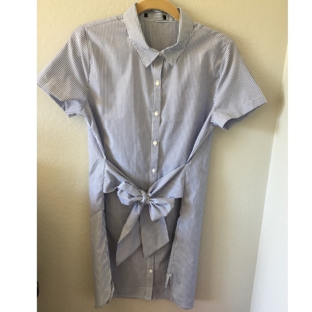 Pin striped blue dress