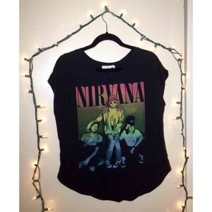👻Nirvana Scoop Neck Tee
