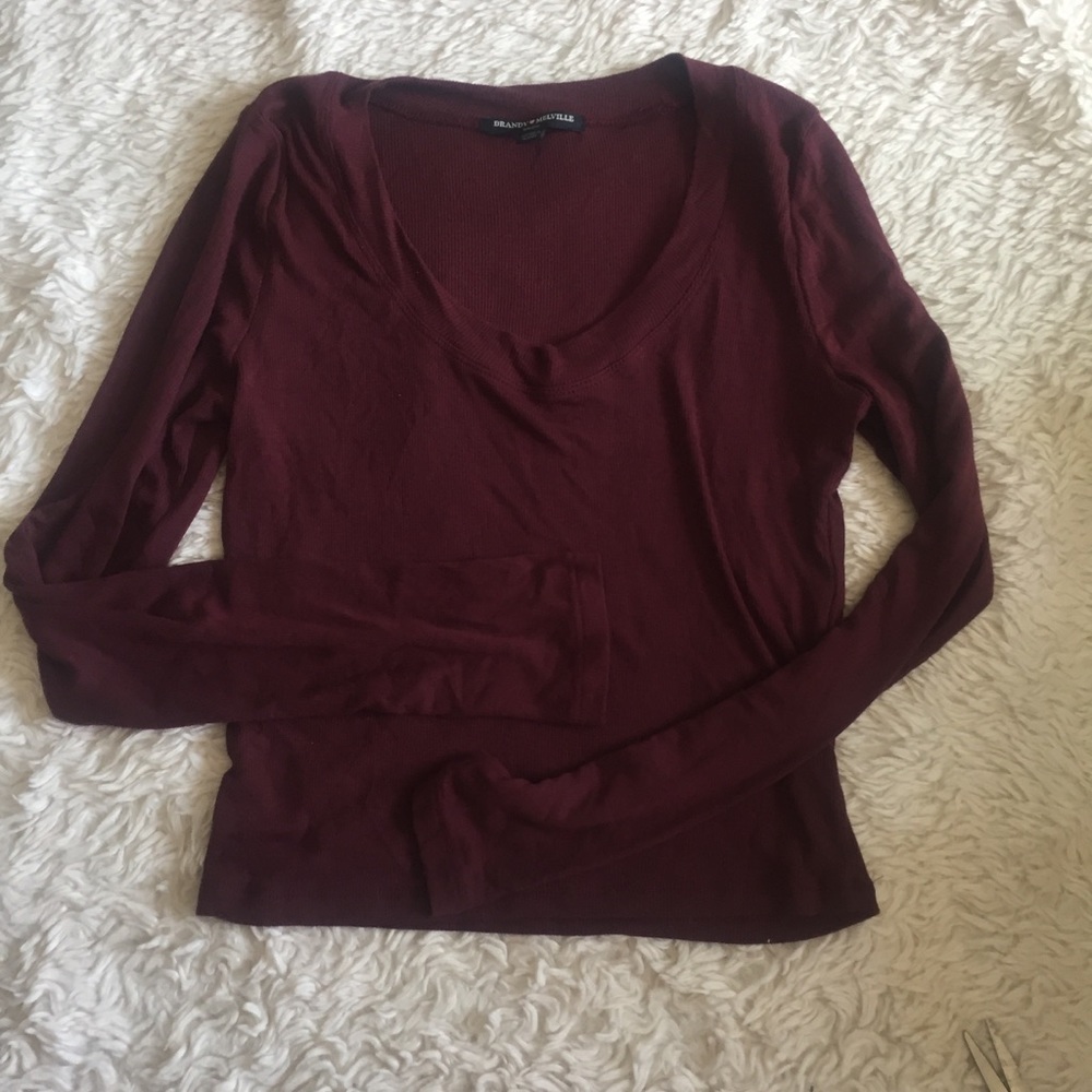 Brandy Melville Long Sleeve Crop Top
