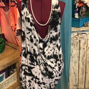 Torrid black and white tie diy