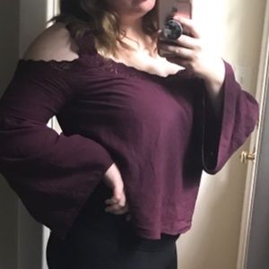 Off shoulder Kendall & Kylie collection top