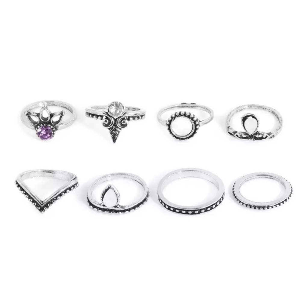Midi Ring Jewel 8 Piece Set - Picture 2 of 3