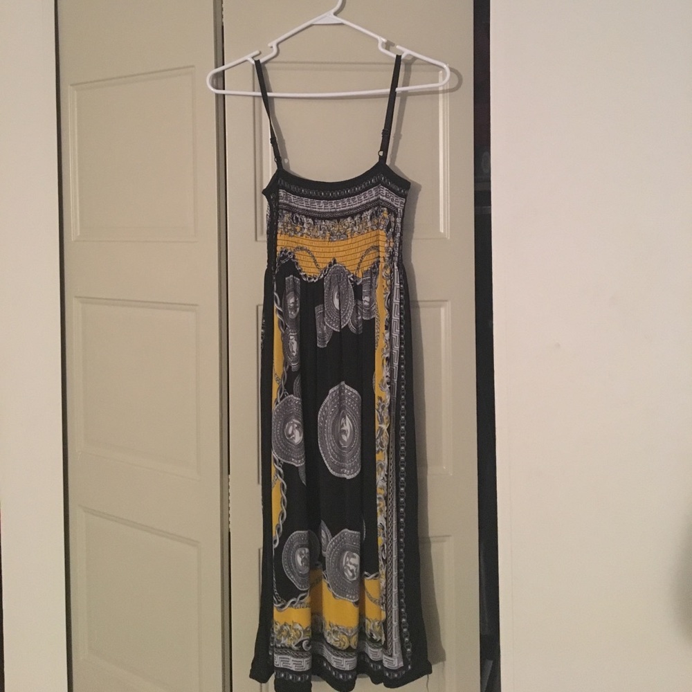 Black and gold dress
