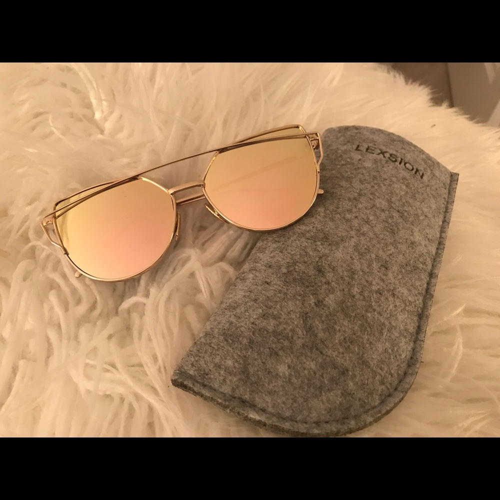 Rose Gold Cat Eye Sunglasses