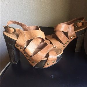 Shoes, heels, high heels, open toe, sling back