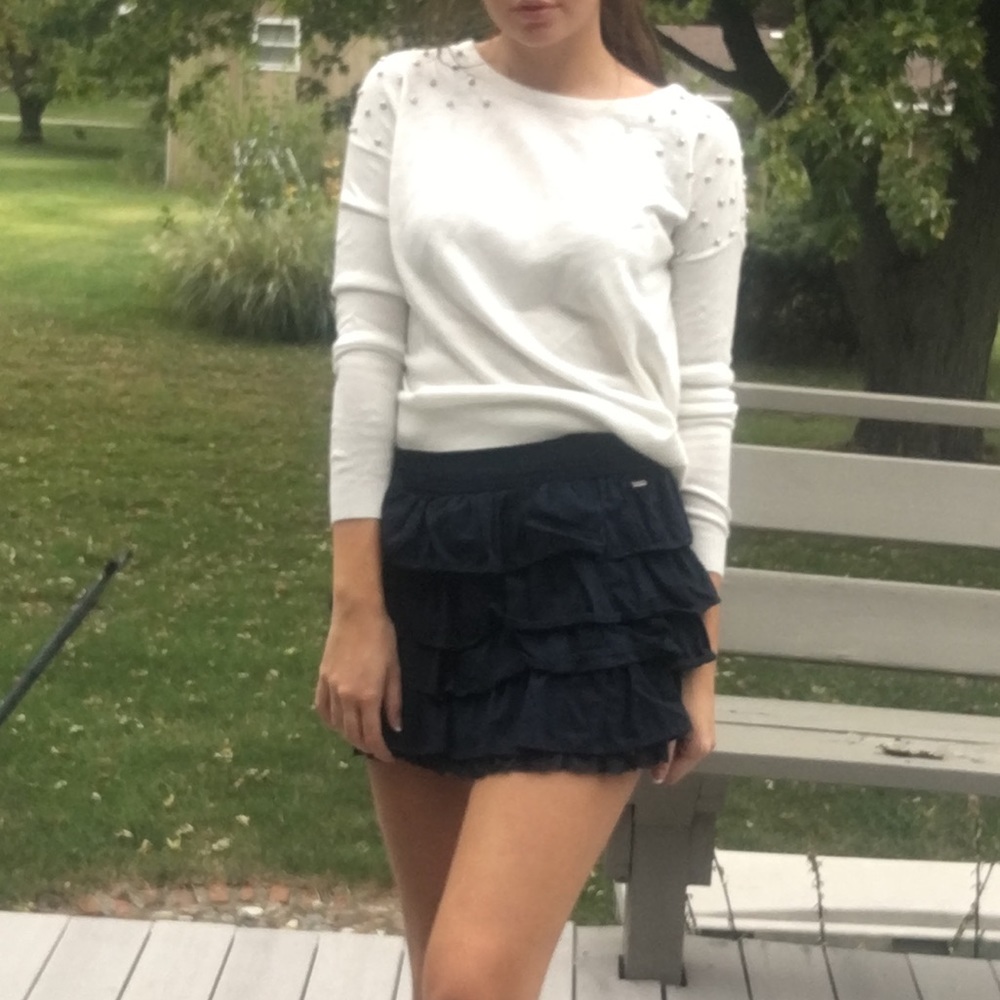 Hollister Navy Skirt
