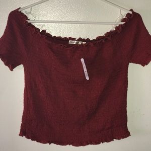 Off shoulder . Red . NEW.