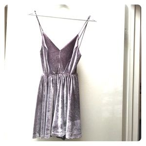 Velvet romper, lavender, small