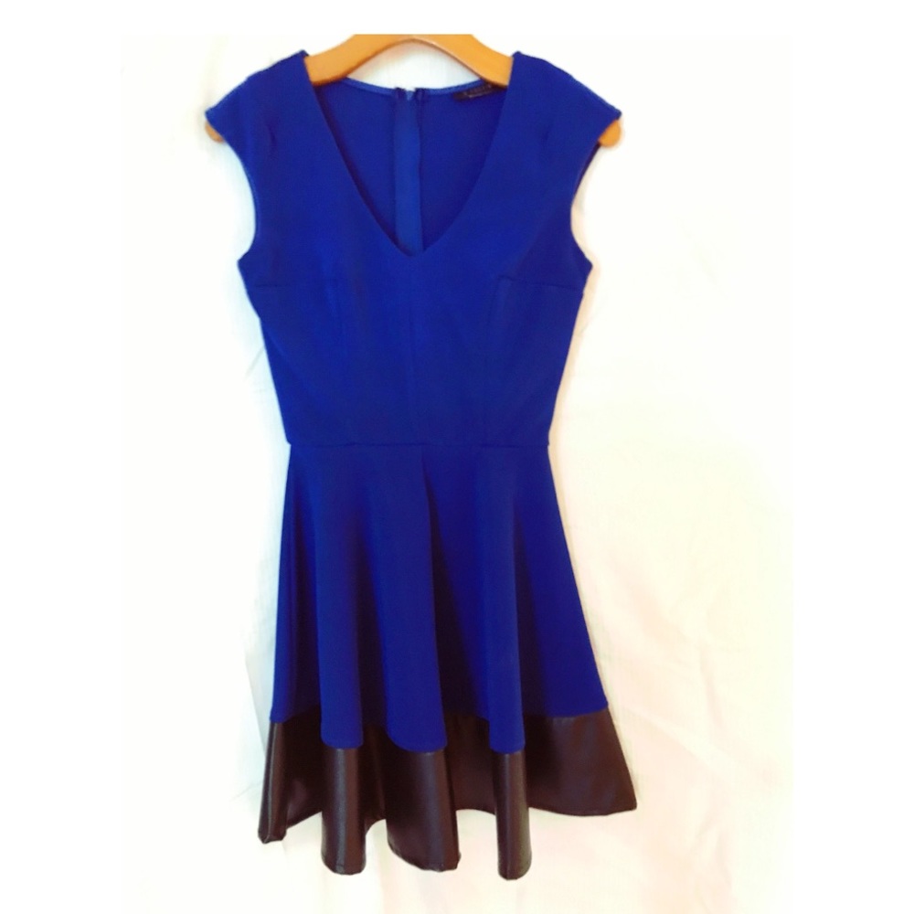 Dillard’s. Royal blue dress.