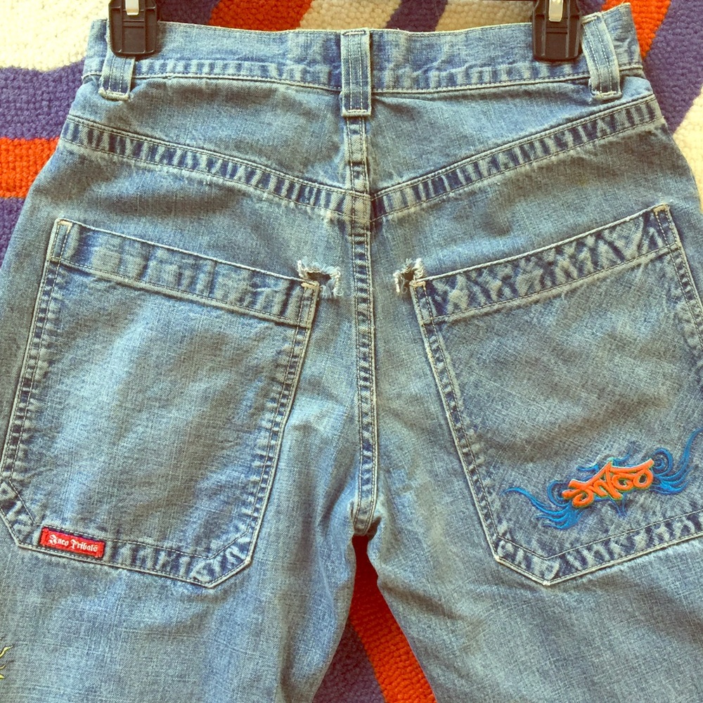 JNCO JEANS ‼️❗️‼️ GLITTER DRAGON DOWN ONE LEG