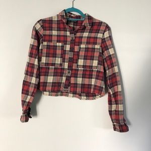 topshop cropped flannel