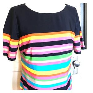 Trina Turk striped shift dress size 6