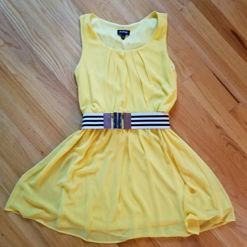 A. Byer Yellow Party Dress