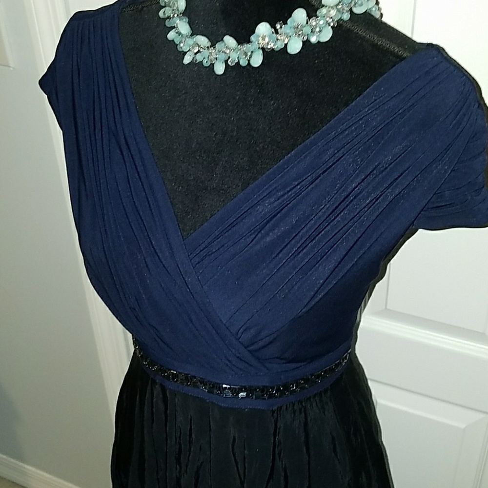 Adrianna Papell Navy Cocktail Dress