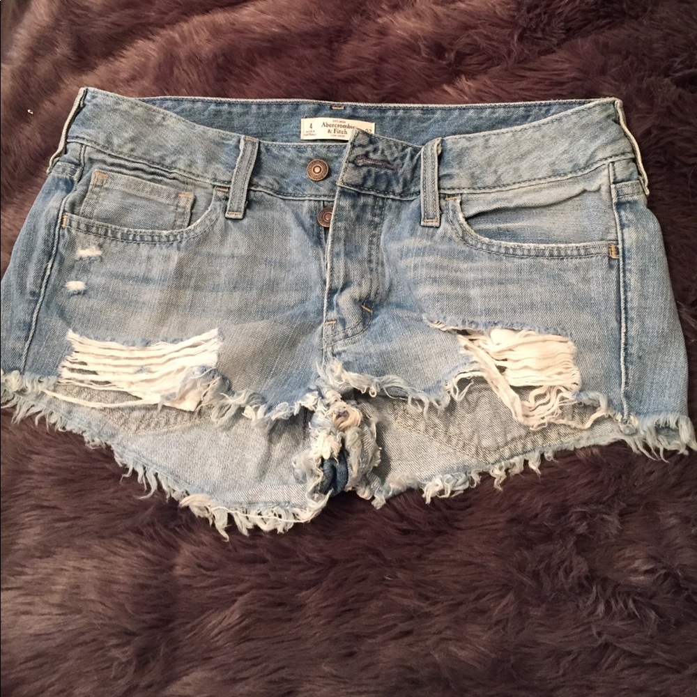 Distressed Denim Shorts