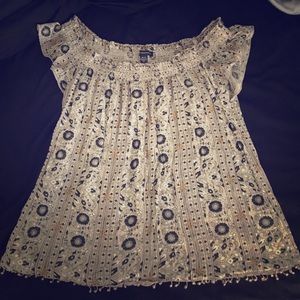 American Eagle boho printed top