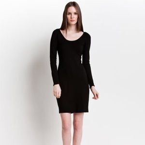 Black long sleeve Theory dress sz Large