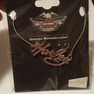 Pink Harley necklace