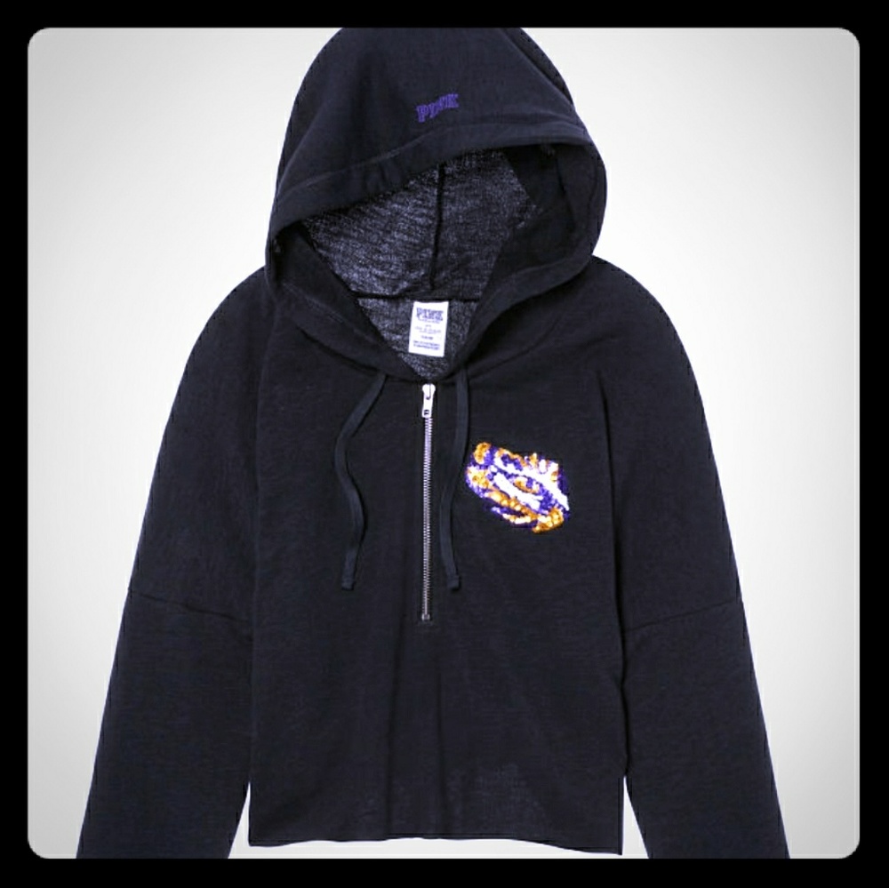 LSU Crop Hoodie