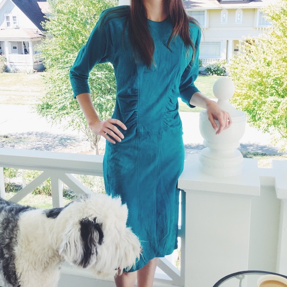 Vintage Suede Dress - Picture 2 of 5