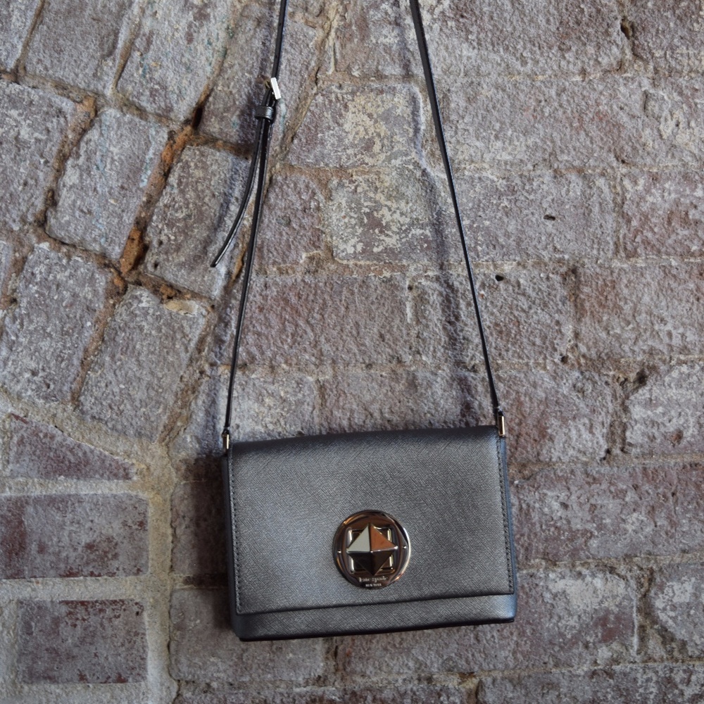 Gray Kate Spade Crossbody Bag