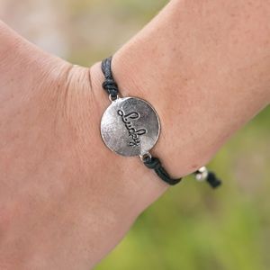 Plus Size Lucky Black & silver bracelet