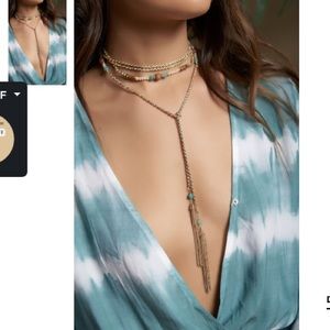 Beaded and Bronze Wrap Choker