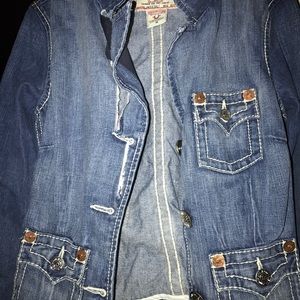 True Religion jean jacket size M