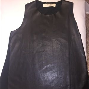 Zara Faux Leather Top