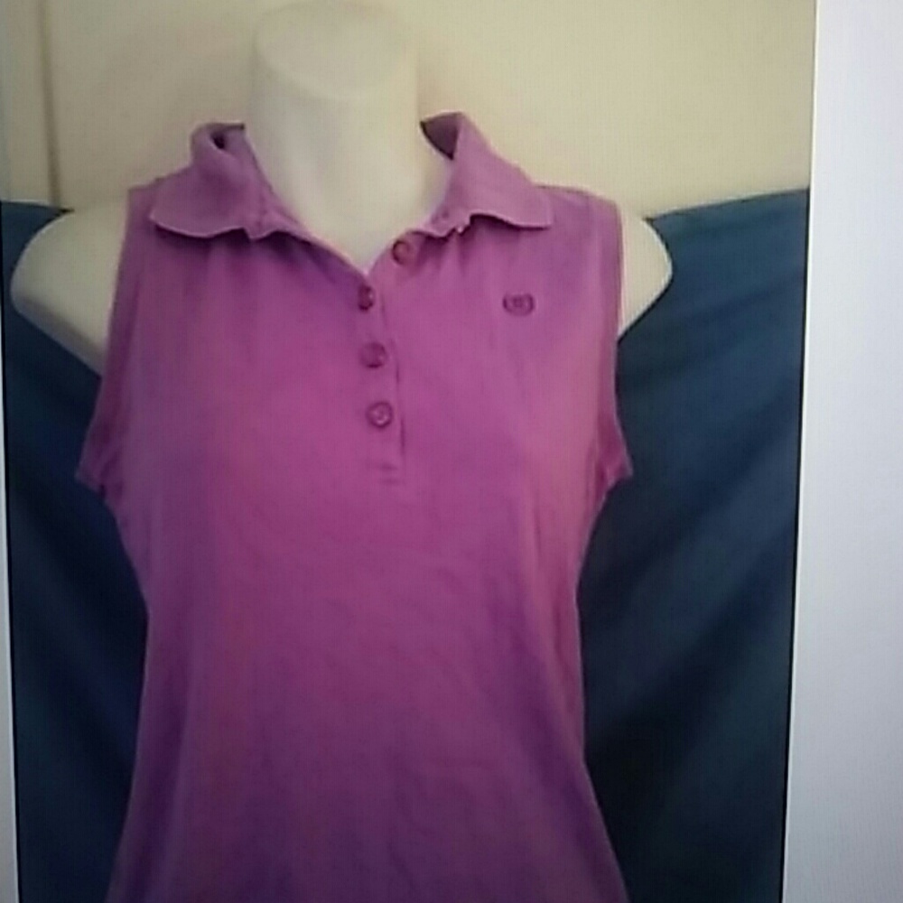 IZOD polo sleeveless top xsmall violet