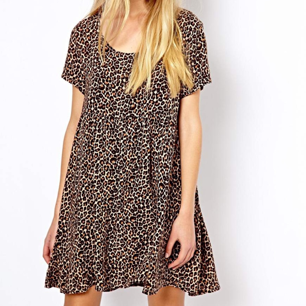 American Apparel Leopard Babydoll Dress