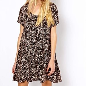 American Apparel Leopard Babydoll Dress