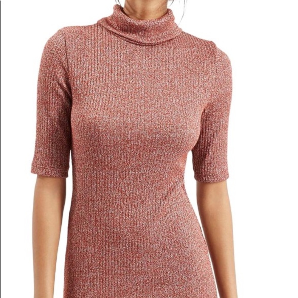 Top shop ribbed knit turtle neck dress
