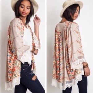 Floral Kimono style cardigan