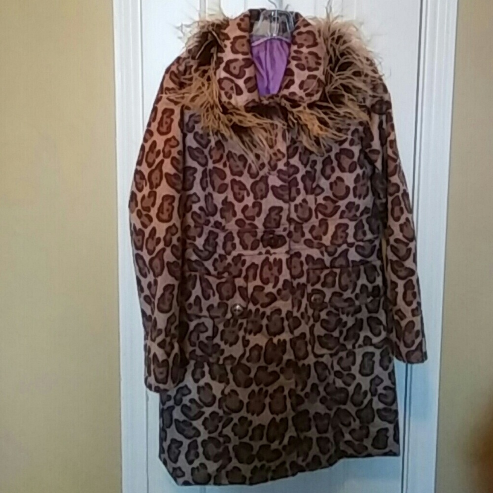 Animal print car coat