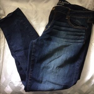 NWOT American Eagle blue jeggings, 16 short